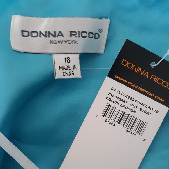 Donna Ricco Y2K VTG Silk Chiffon Maxi Halter Dress Flowy Fairy Romantic Size 16 - Picture 13 of 16